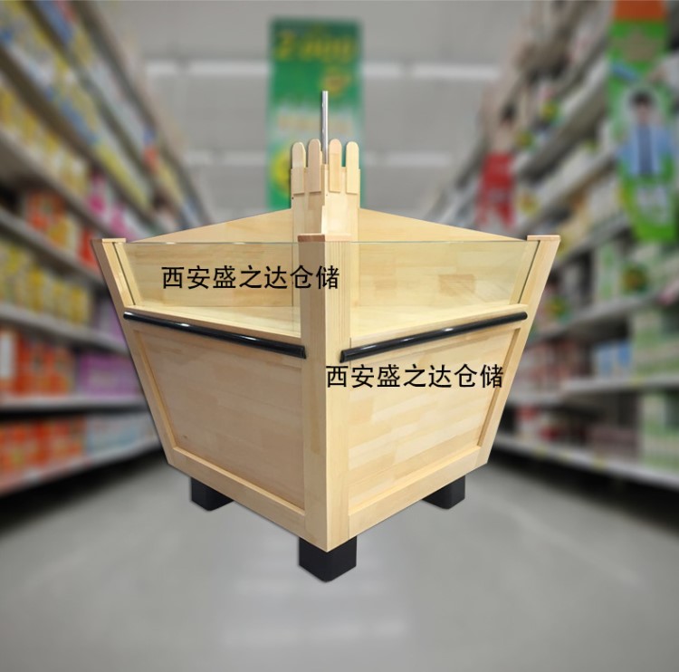 現貨供應木質貨架超市米面貨架米糧桶 米面柜干果散貨柜糧食貨架