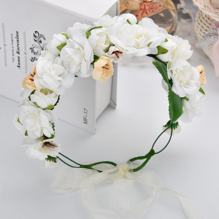 歐美森女新娘伴娘精品發(fā)飾花環(huán) 海邊度假頭飾速賣通wish貨源