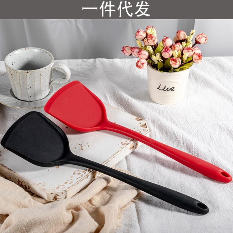 一件代發(fā)食品級(jí)硅膠鏟子耐高溫一體不粘鍋烹飪廚具廚房鍋鏟湯勺
