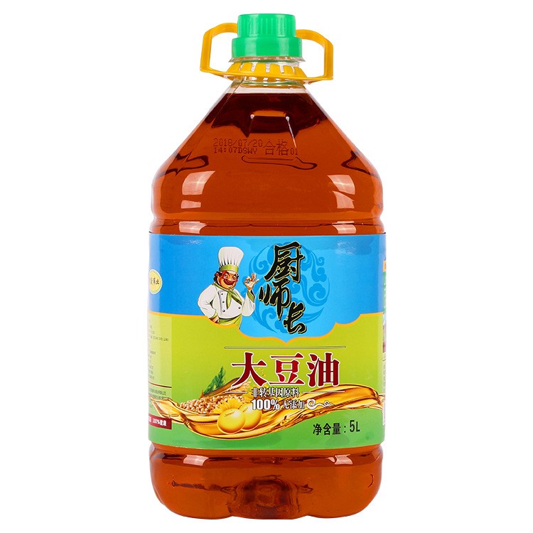 廚師長大豆油非轉(zhuǎn)基因烘焙炒菜家用餐飲食用油東北大豆油廠家批發(fā)
