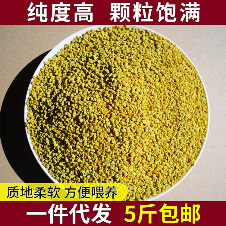 批發(fā)新鮮天然油菜雜花粉喂蜂 蜜蜂專用飼料粉2019年新粉5斤包郵