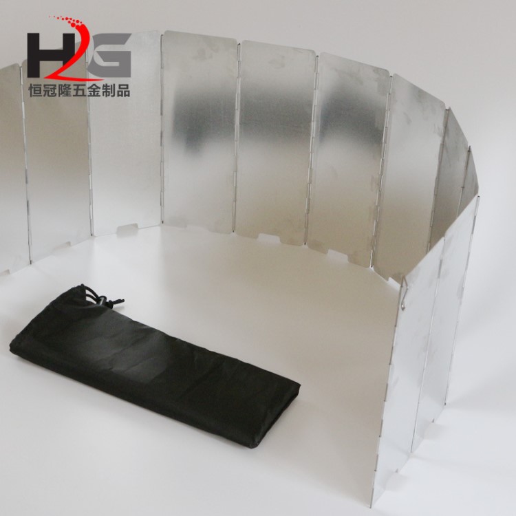 旅游戶外爐頭擋風板卡式爐戶外爐通用不銹鋼折疊便攜送收納袋