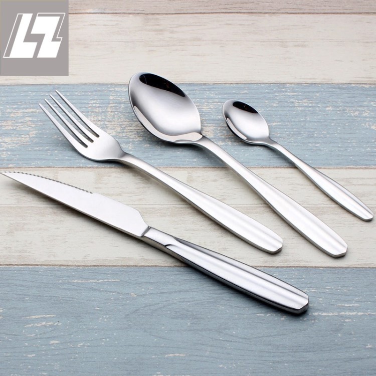 歐式201不銹鋼餐具四件套套裝食品級(jí)家用餐具企業(yè)禮品加厚餐具