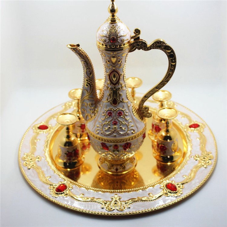 復古金屬家居裝飾品 鋅合金酒具 酒杯酒盤擺件喬遷禮品景區熱賣品