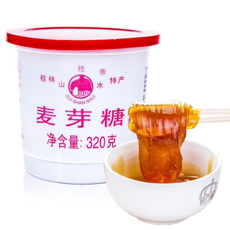 桂林特產(chǎn)桂山水牌麥芽糖320g*6盒手工飴糖糖稀麥芽糖稀