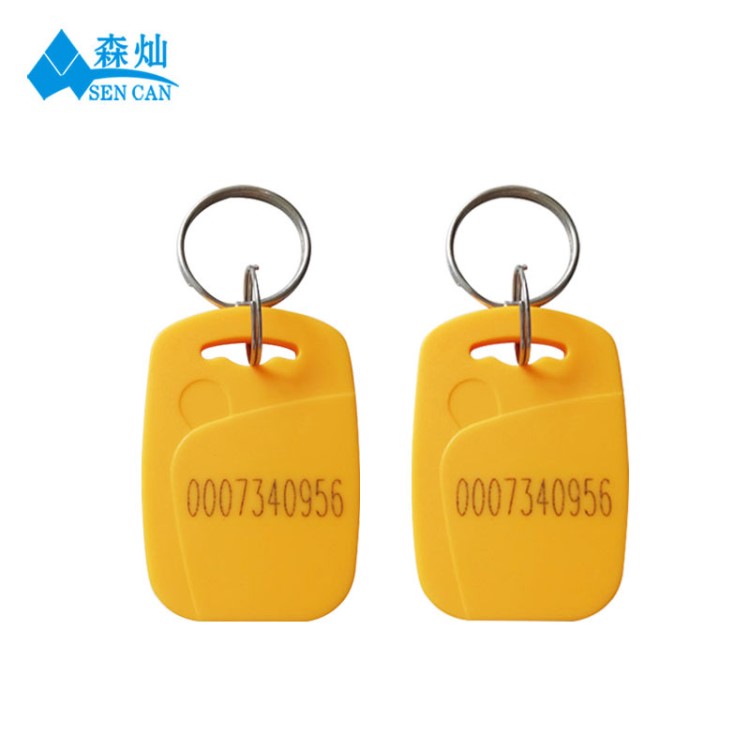 RFID 智能卡  1號ID鑰匙扣 紅黃藍(lán) 現(xiàn)貨供應(yīng) 可刻字可絲印 125khz