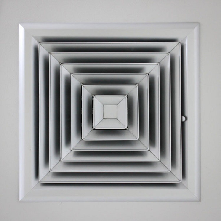 批發博雅鋁合金吊頂用進出風口防水百葉雙層可調百葉圓形固定風口