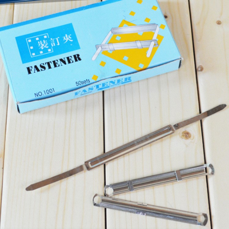 FASTENER1001鐵裝訂夾金屬 雙孔 打孔機(jī)配用 批發(fā)價(jià) 一盒50付