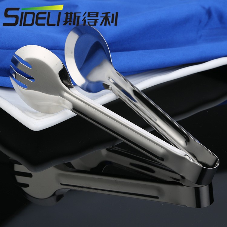 斯得利不銹鋼圓形/半圓面包夾 多功能燒烤夾 精美加厚耐用食品夾