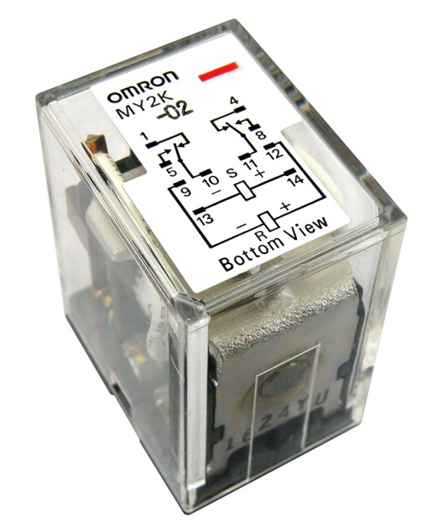 原裝日本歐姆龍 OMRON 雙線圈繼電器 MY2K-02 DC24V