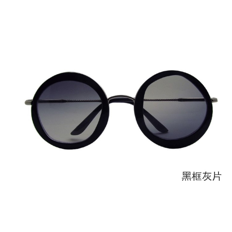 復古潮流百搭圓框太陽鏡駕駛旅行韓版修臉墨鏡炫彩透明開車批發