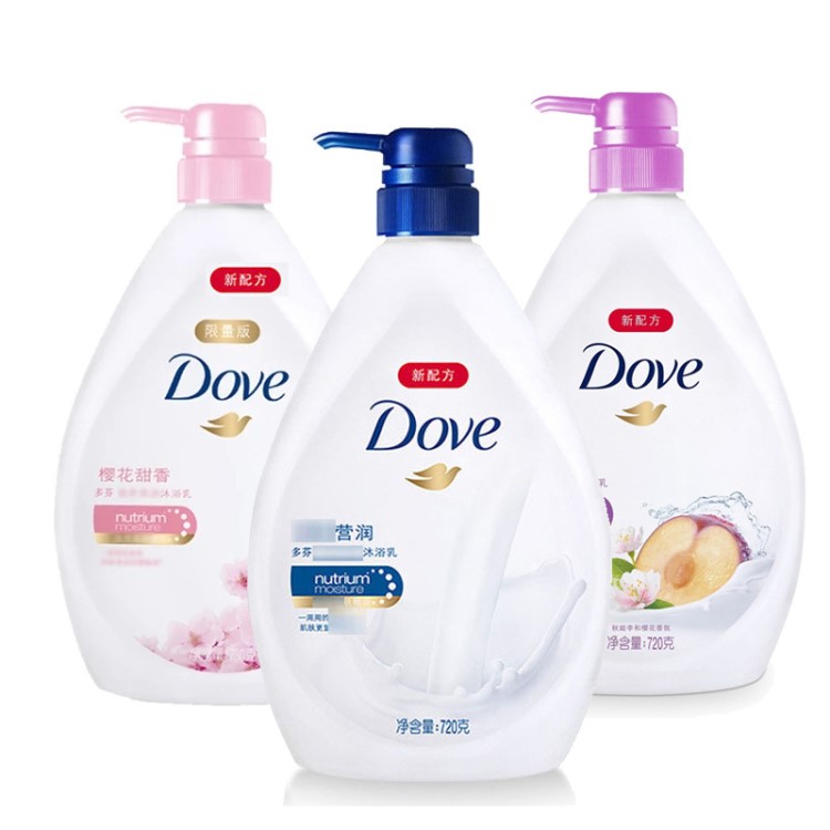 Dove/多芬沐浴露720g 家庭用品沐浴乳 男女水潤花香沐浴液