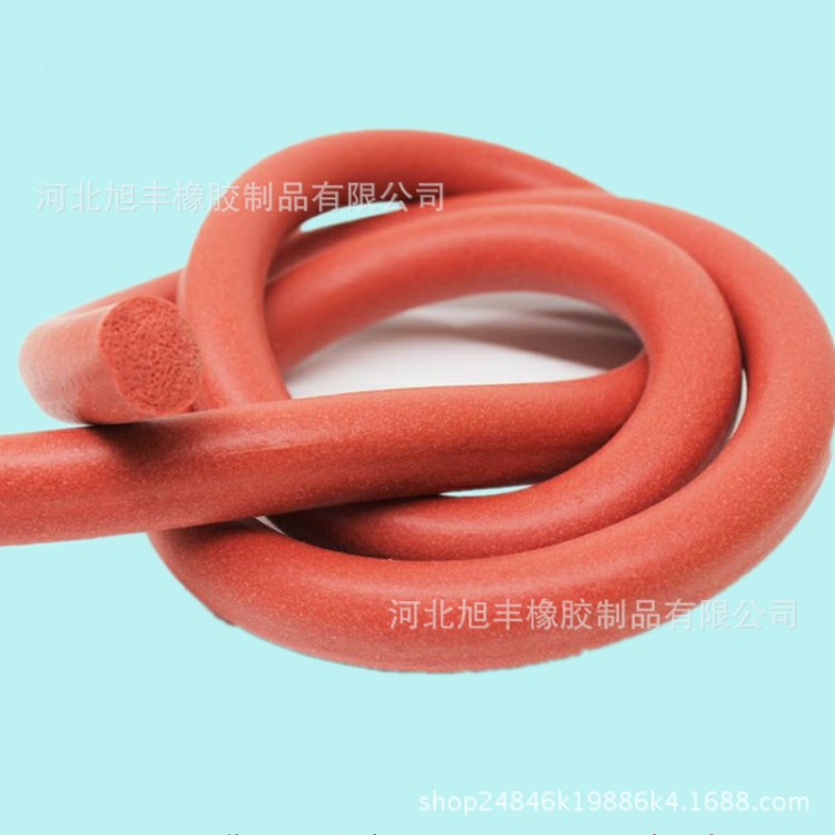 方形發(fā)泡密封條 紅色方形耐高溫硅膠密封條 防碰撞耐磨損