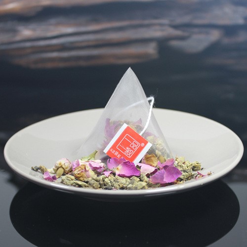 廠家一品一敘花草茶玫瑰荷葉茶尼龍三角袋泡茶加工oem一件代發