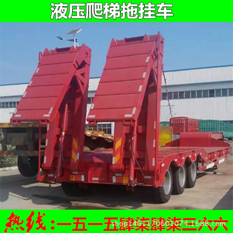 增城市八十噸三線六軸半掛車軸距結構 13米拖掛車公告