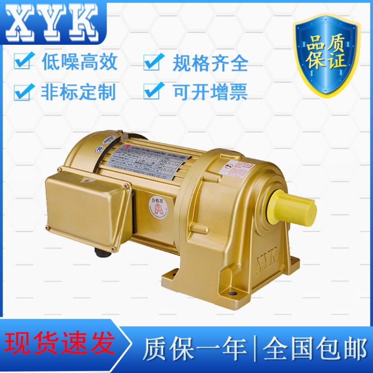 东莞XYK交流三相齿轮减速电机0.1KW 1/8HP 耐180度铜电机减速机