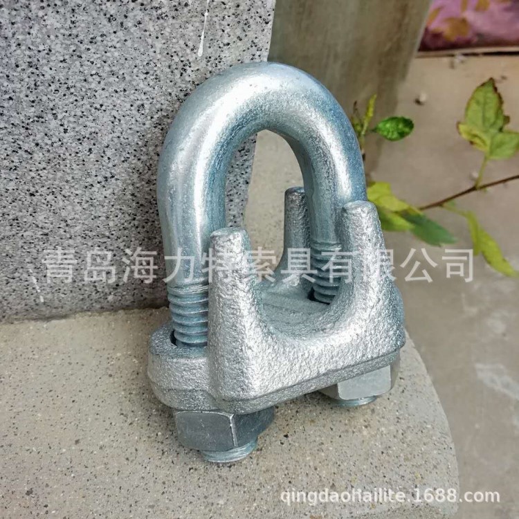 重型鋼絲繩卡頭國(guó)標(biāo)鍍鋅瑪鋼卡頭鋼絲繩夾口A型鎖扣卡扣