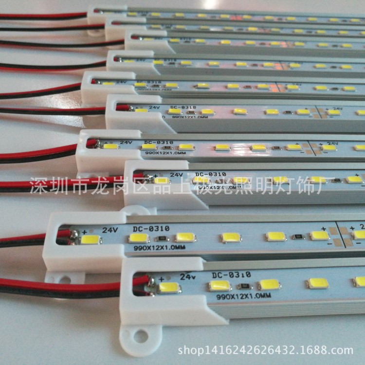 低压高亮5630硬灯条12v 24V线条灯led5730展示货架led铝槽灯箱灯