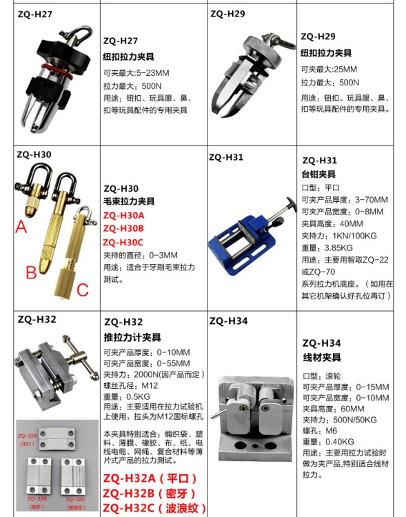 智取定制鈕扣試驗(yàn)機(jī)專(zhuān)用夾具四合扣五爪扣雞眼扣公母扣拉力夾具