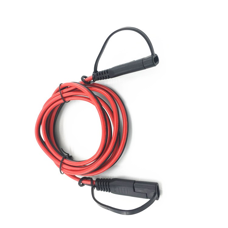 供應SAE子彈頭轉鱷魚夾子 美式紅黑線車載電瓶太陽能電源線