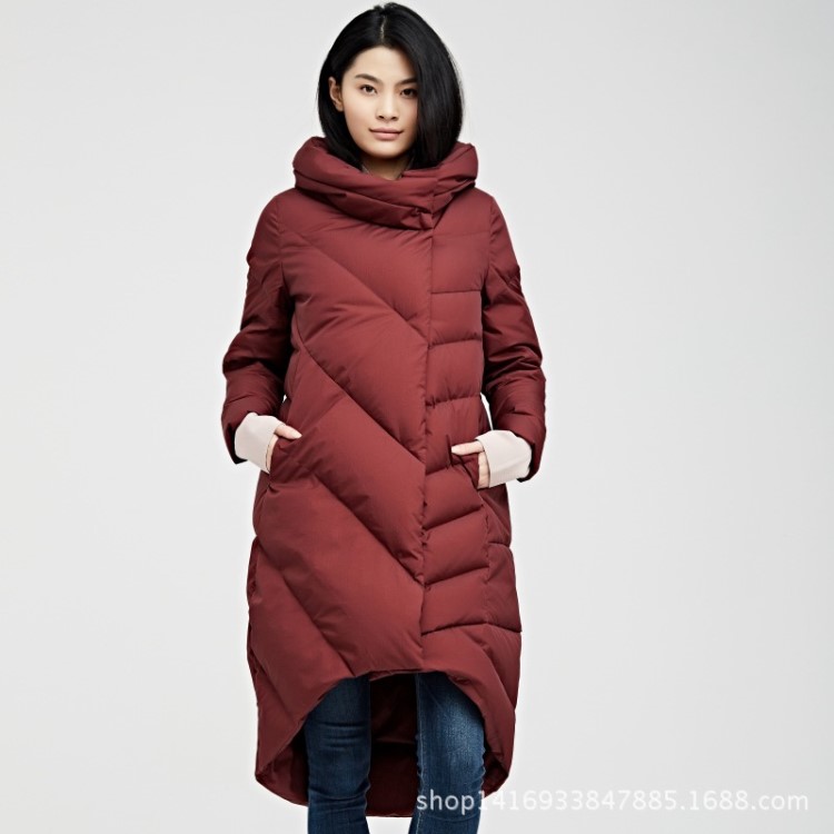 羽絨服女2019新款韓版冬裝時尚白鵝絨加厚羽絨服顯瘦前短后長外套