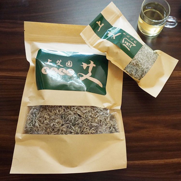 南陽上艾園艾草種植加工 艾尖茶艾茶嫩艾芽艾草茶食用艾芯葉茶50g