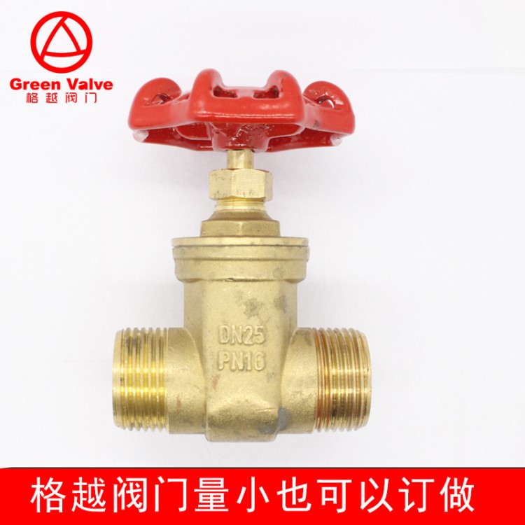 Male thread 20mm Gate Valve. 双外螺纹黄铜闸阀卡套闸阀 外丝