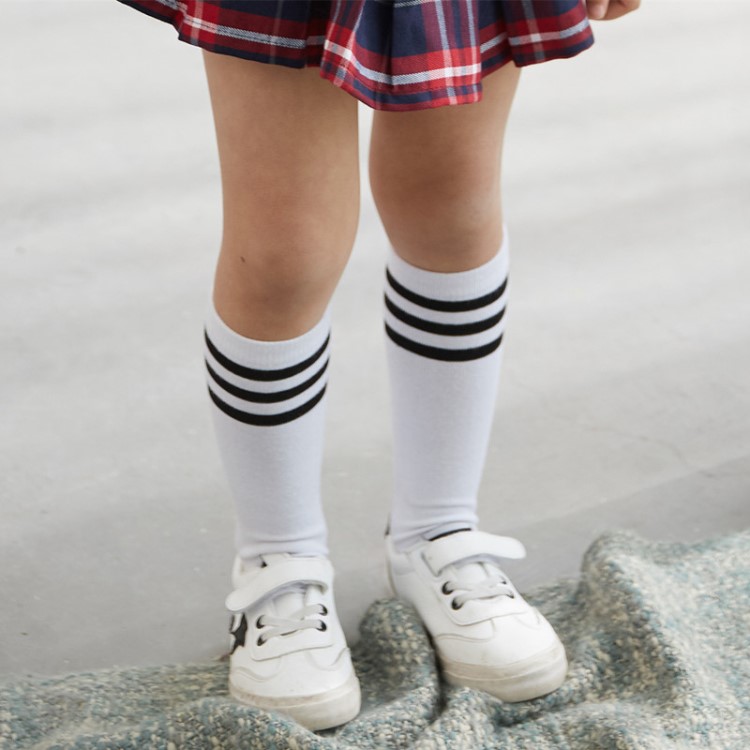春秋夏季班服校服男女童中筒襪配飾小學生條紋襪子幼兒園兒童長襪
