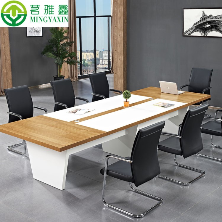 廠家直銷時(shí)尚現(xiàn)代多人會(huì)議桌辦公桌環(huán)保木質(zhì)開會(huì)桌子可定制