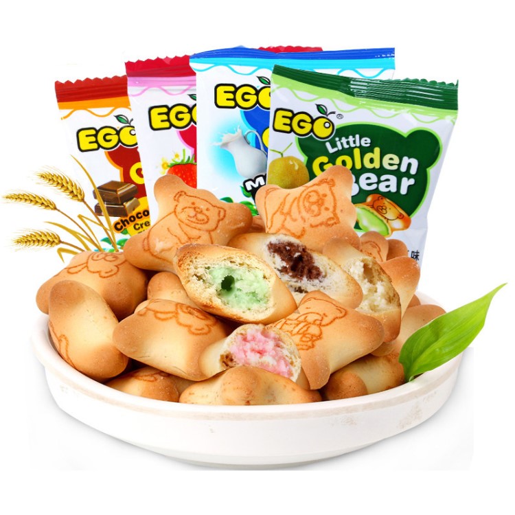 马来西亚食品 EGO金小熊灌心夹心饼干饼干休闲零食