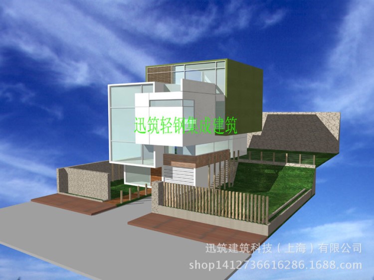 轻钢结构别墅设计40293-3331 ，集成建筑材料,新农村房屋。