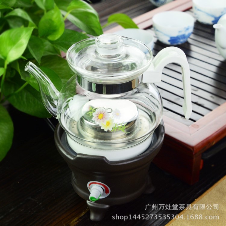 紫砂电热烧水壶茶具套装养生壶玻璃煮茶壶功夫茶炉普洱泡茶器