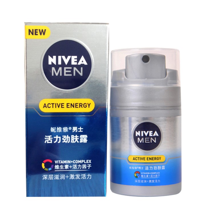 NIVEA/妮維雅 男士活力勁膚露50g 抗皺 醒膚 補水保濕