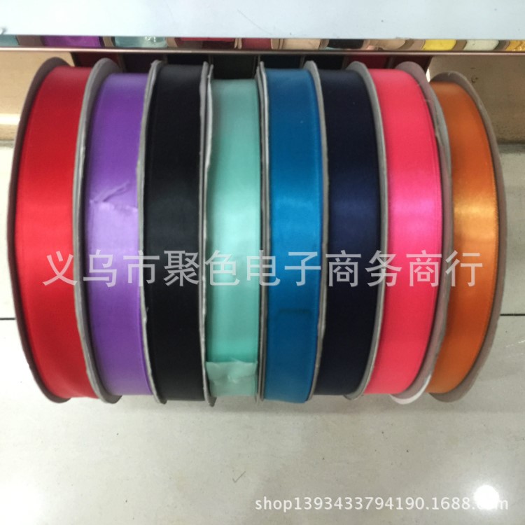 廠家直銷2.5cm無光滌綸帶禮品包裝帶發飾帶DIY手工蝴蝶結輔料