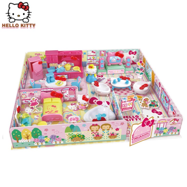 50061 HelloKitty凱蒂貓家居套裝仿真廚房家具女孩過(guò)家家玩具