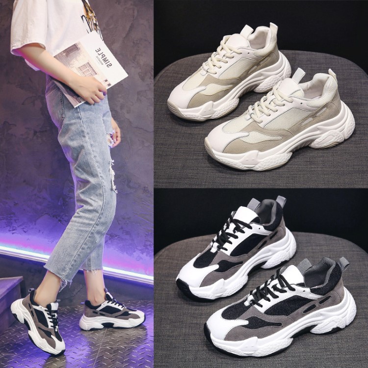 熊貓網紅老爹鞋女ins潮 2019夏秋新款百搭超火透氣網面休閑運動鞋