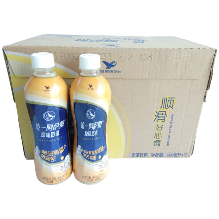 统一 阿萨姆原味奶茶 500mL*15瓶/箱【深圳直送 批发供应】