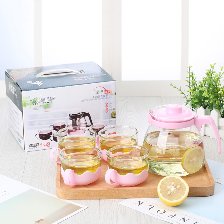 耐熱玻璃花茶壺h茶具套裝禮品定制養(yǎng)生茶壺開業(yè)春節(jié)贈品回禮