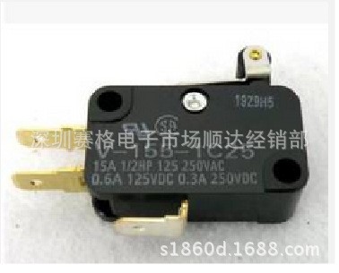 歐姆龍滾珠短擺桿型微動(dòng)開關(guān)V-155-1C25 1