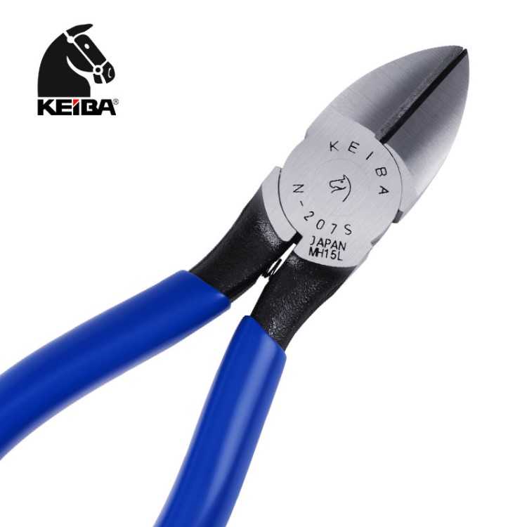 KEIBA日本馬牌剪鉗N-207S加長(zhǎng)型7寸電工斜嘴鉗斜口鉗鋼絲鉗斷線鉗