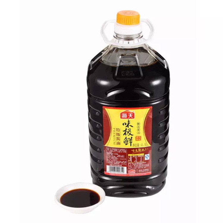 海天釀造醬油 味極鮮4.9L 特級(jí)醬炒菜燒肉調(diào)味品