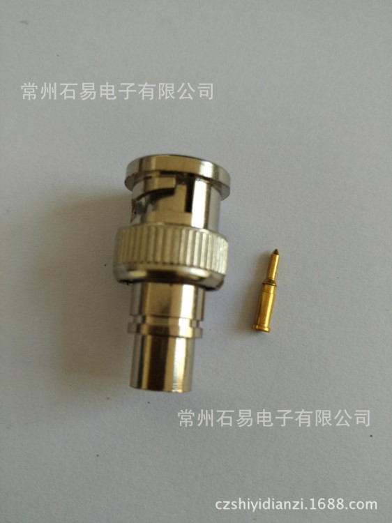 監(jiān)控配件 射頻同軸連接器 冷壓接線頭-4線 鋅合金B(yǎng)NC兩件套 RG59