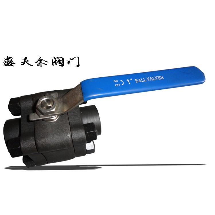 廠家直銷 盛天余鍛鋼球閥三片式浮動(dòng)球閥dn25、dn50碳鋼球閥