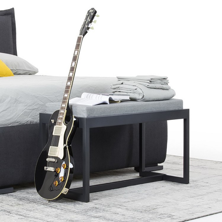 北歐ins風臥室布藝床尾凳 簡約客廳玄關換鞋長凳服裝店奶茶店長椅