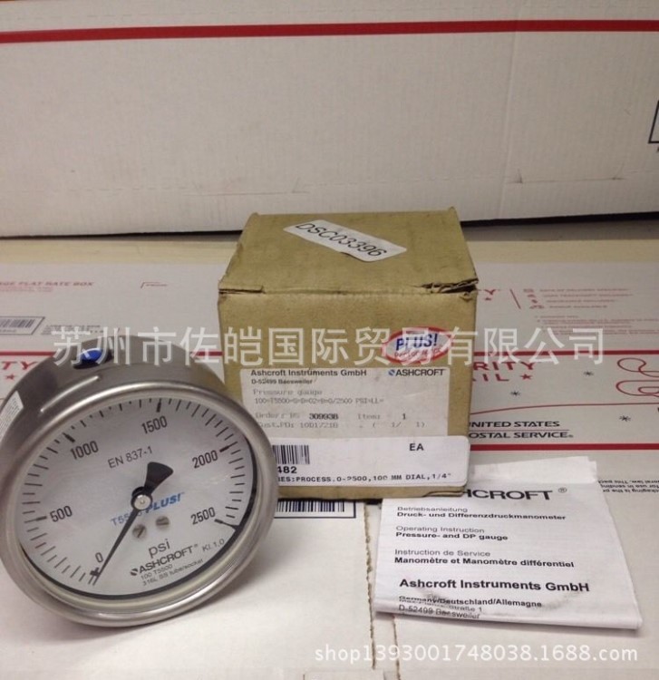 原裝ASHCROFT品牌T5500全不銹鋼彈簧管壓力表 ATEX精品表