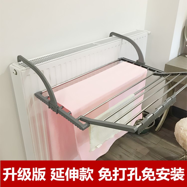 窗口外伸曬被鞋架折疊室內晾衣架臥室省空間掛墻被子暖氣片卡扣式