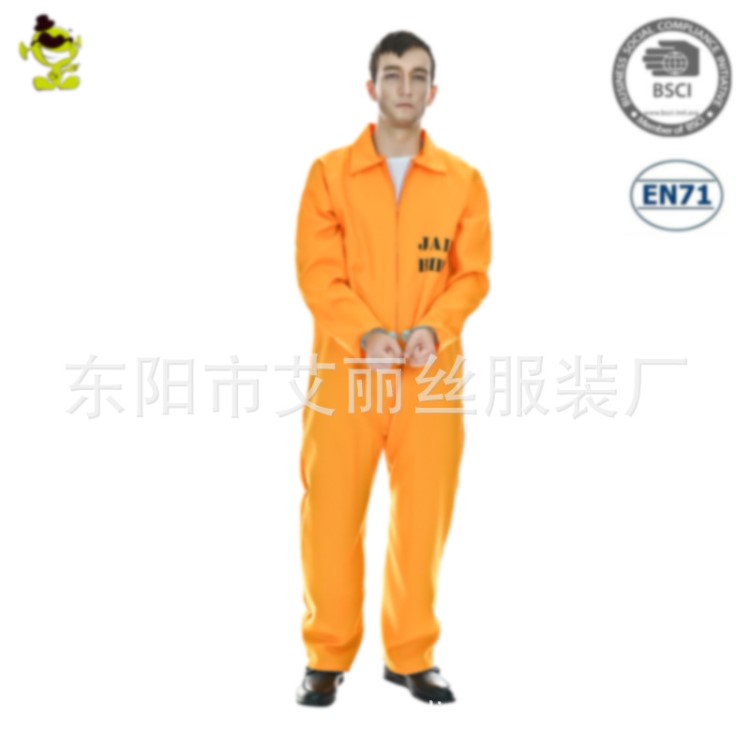 男囚犯服 舞臺(tái)裝 化裝舞會(huì) 派對(duì)衣服 制服派對(duì) 萬(wàn)圣節(jié)party服裝