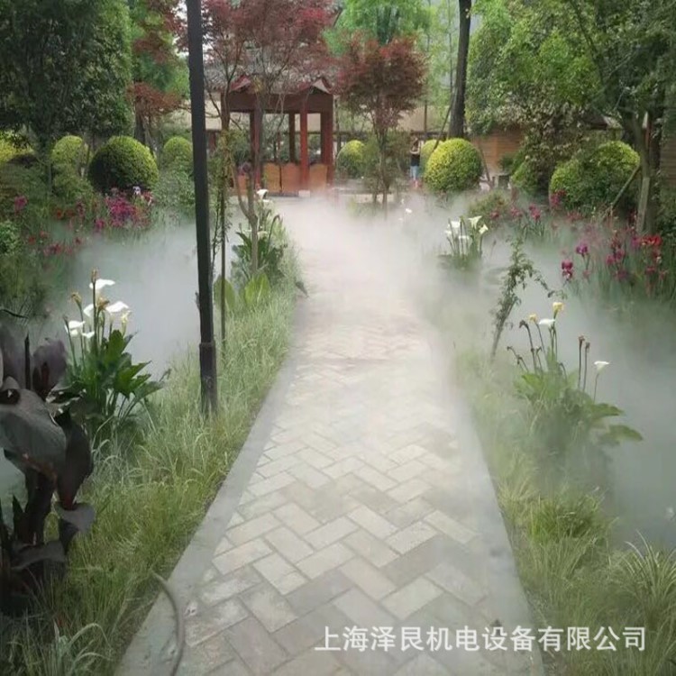 造霧設備戶外園林景觀市政綠化帶霧化機別墅庭院公園 景觀造霧機