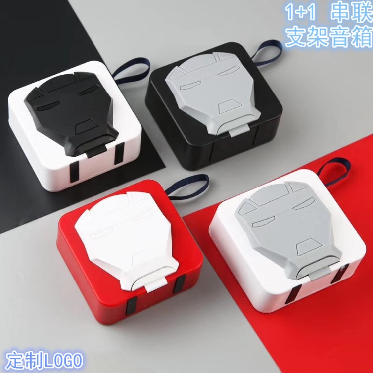 2019新款鋼鐵俠便攜手機支架插卡小音響 無線創(chuàng)意爆款藍牙音箱