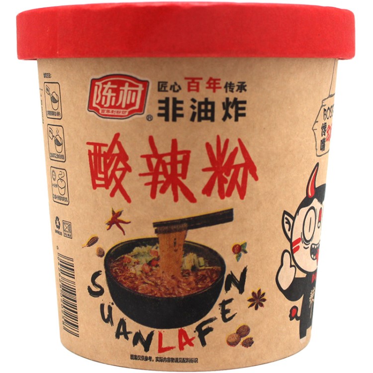 陳村酸辣粉方便速食麻辣爆肚爽肥牛杯面螺螄粉米粉米線6盒 100g
